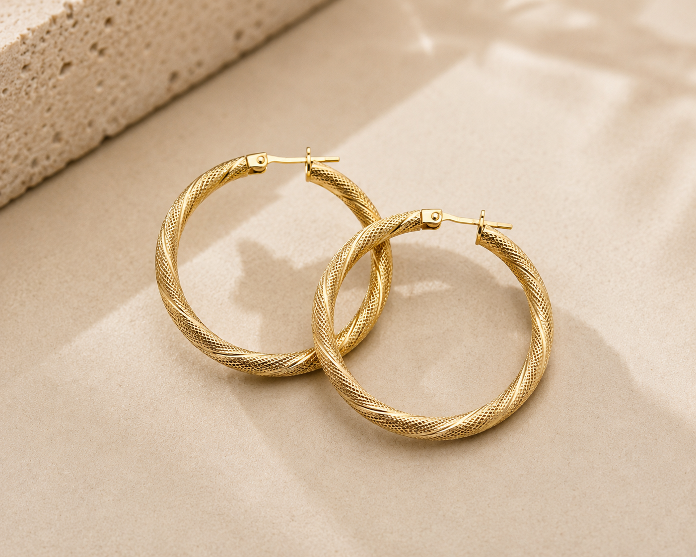 Textured Hoop Earrings