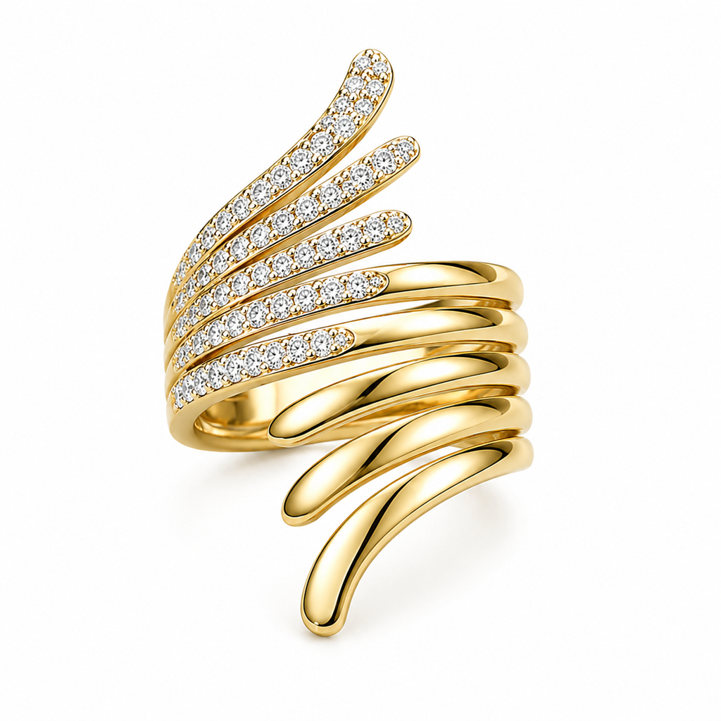 Golden Wings Diamond Ring