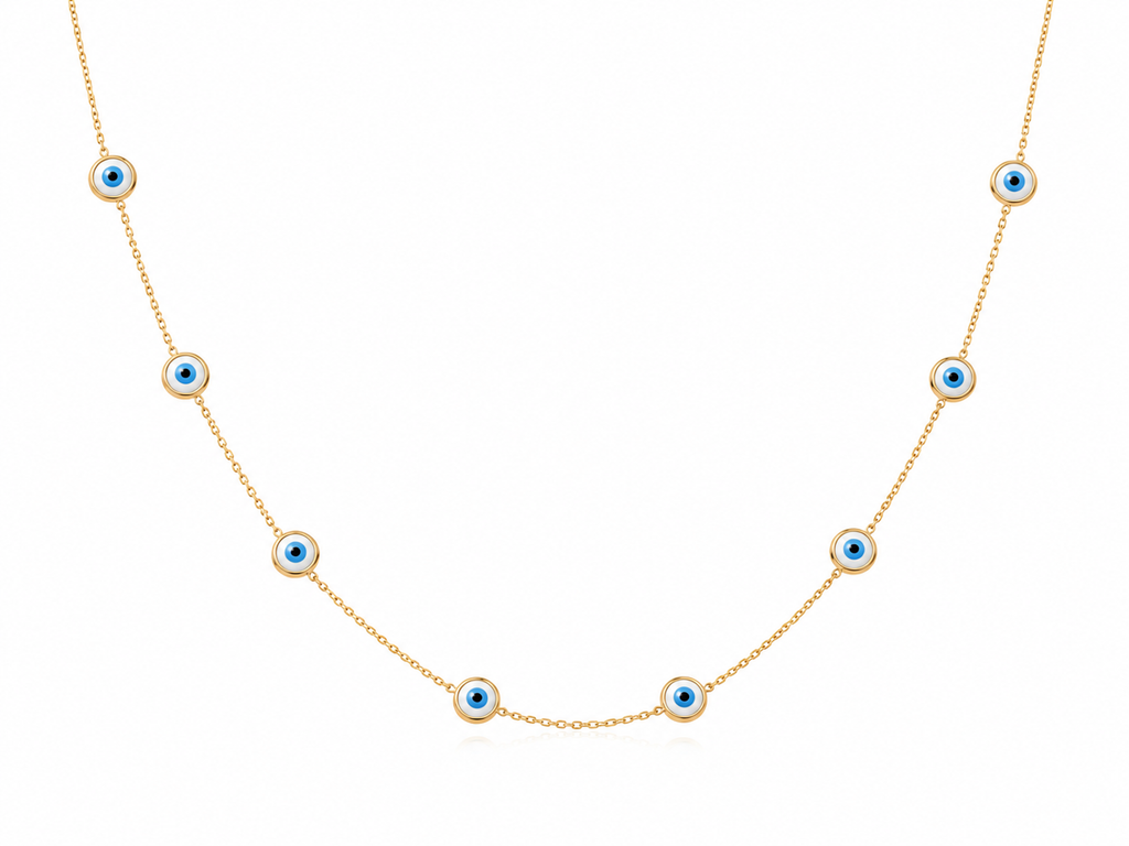 Evil Eye Station Necklace