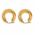 Textured Gold Hoop Earrings