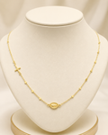 Gold Medallion Cross Necklace