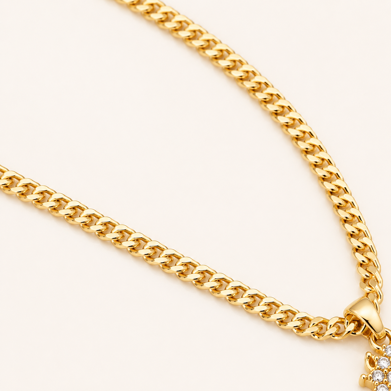 Gold Initial S Pendant Necklace